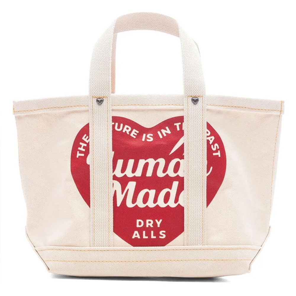 Human Made Red and Cream Heart Tote